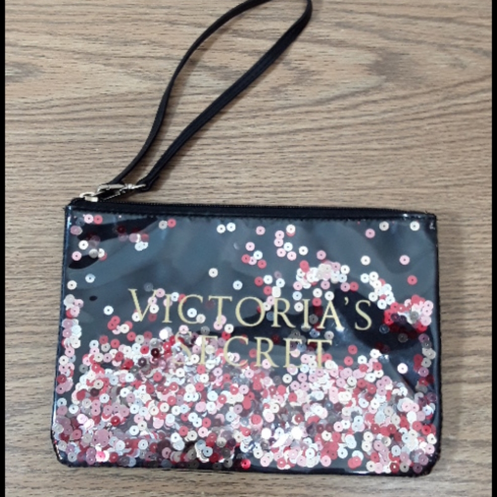 Bling rhinestone Victoria's Secret shifting sequins wristlet 8.5" × 6" - Picture 5 of 13